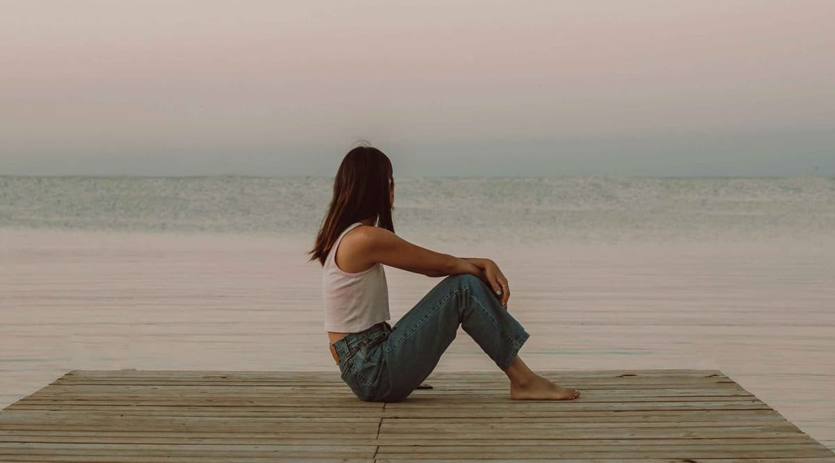 Person meditating